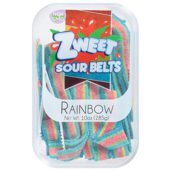 Mint & Gum Zweet Candy, Sour Belts, Rainbow hero