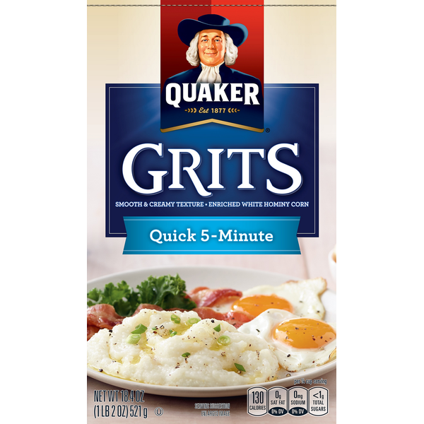 Hot Cereal & Pancake Mixes Quaker Grits, Quick 5-Minute hero