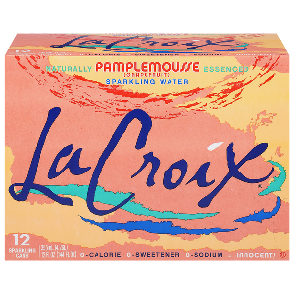 Water, Seltzer & Sparkling Water LaCroix Sparkling Water, Pamplemousse hero