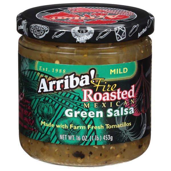 Preserved Dips & Spreads Arriba! Green Salsa, Fire Roasted Mexican, Mild hero