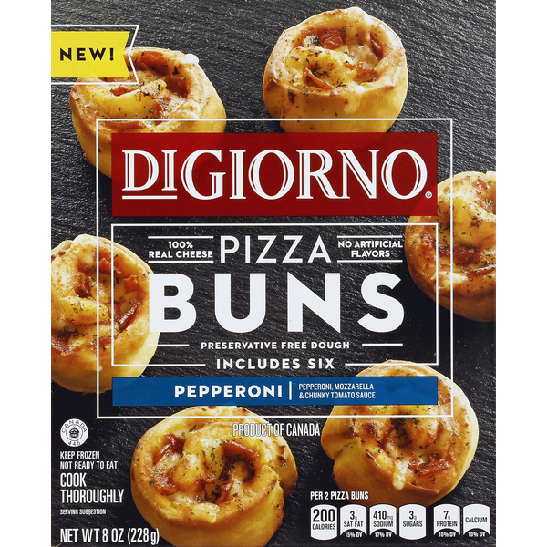 Frozen Pizza DiGiorno Pepperoni Frozen Pizza Buns hero