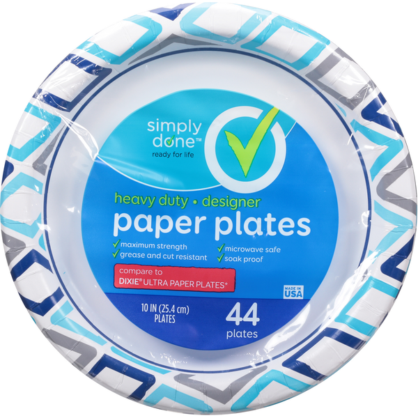 Paper Goods Simply Done 10-1/16" Heavy Duty Designer Paper Plates hero