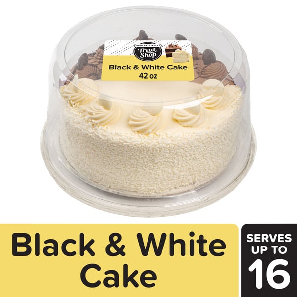 Bakery Desserts Our Specialty 8" Double Layer Black & White Cake hero