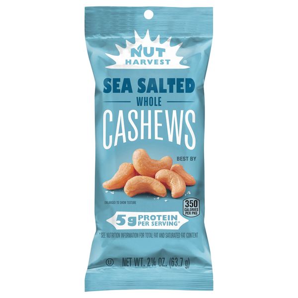 Nuts, Seeds & Dried Fruit Nut Harvest Cashews, Sea Salted, Whole hero