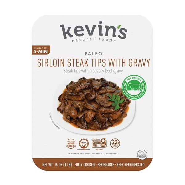 Kevin's Natural Foods Sirloin Steak Tips with Gravy hero