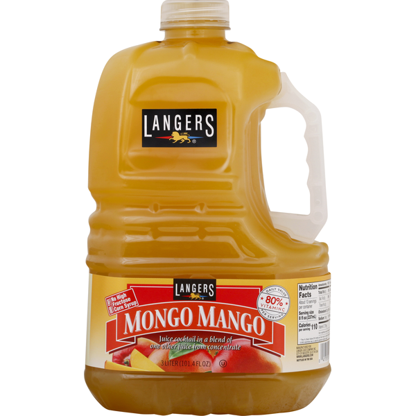 Juice & Nectars Langers Juice Cocktail, Mongo Mango hero