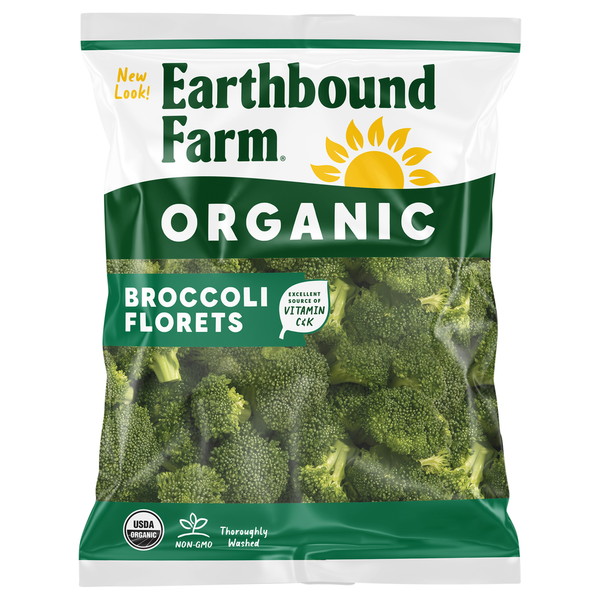 Packaged Vegetables & Fruits Earthbound Farm Organic Broccoli Florets hero