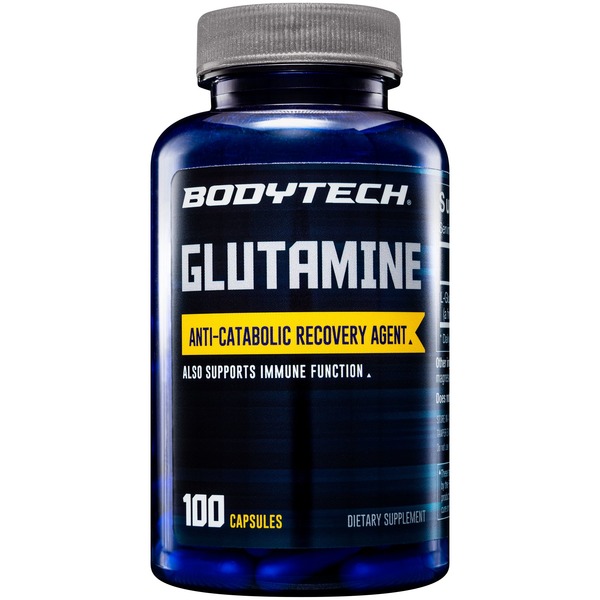 Amino Acids BodyTech Glutamine Anti-Catabolic Recovery Agent & Immune Support - 500 MG (100 Capsules) hero