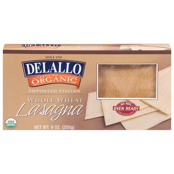 Dry Pasta DeLallo Lasagna, Whole Wheat, Imported Italian hero