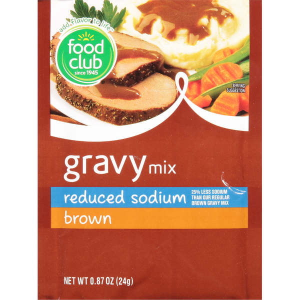 Spices & Seasonings Food Club Gravy Mix, Brown hero