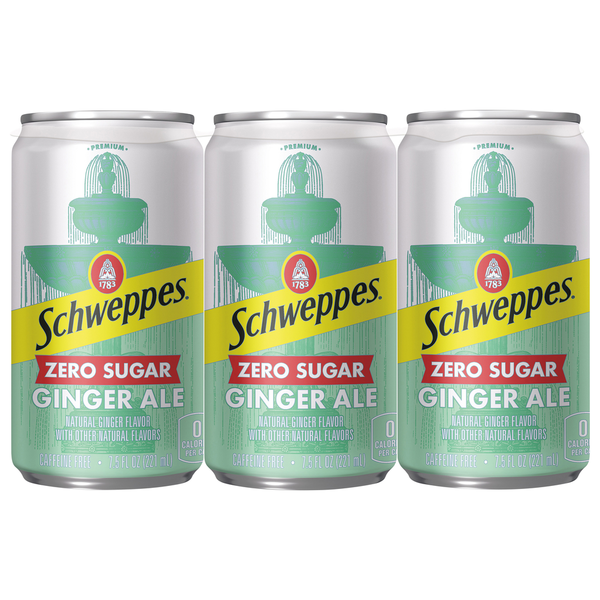 Beers & Coolers Schweppes Zero Sugar Diet Ginger Ale hero