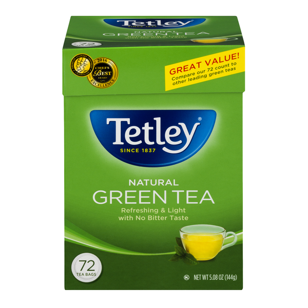 Tea (Loose, Bags and Pods) Tetley Natural Green Tea - 72 Count Tea Bags hero