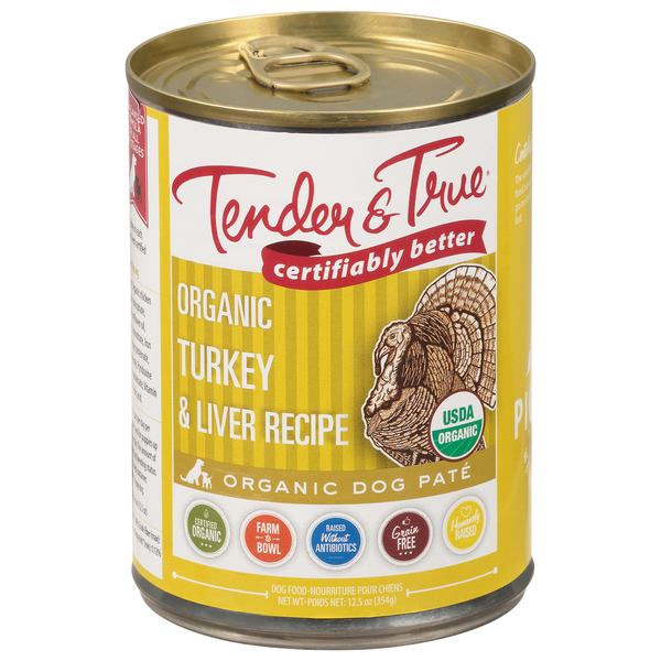 Dog Food & Care Tender & True Dog Food, Organic Turkey & Liver Recipe, Pate hero