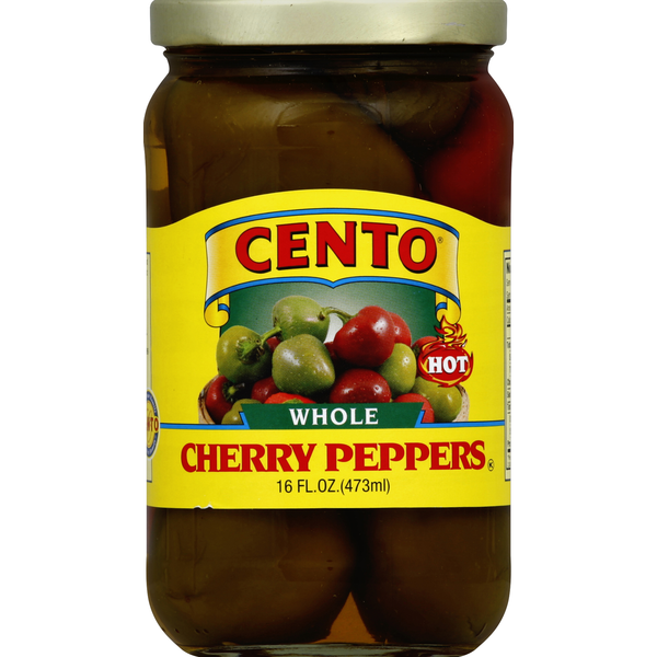 Pickled Goods & Olives Cento Cherry Peppers, Whole, Hot hero