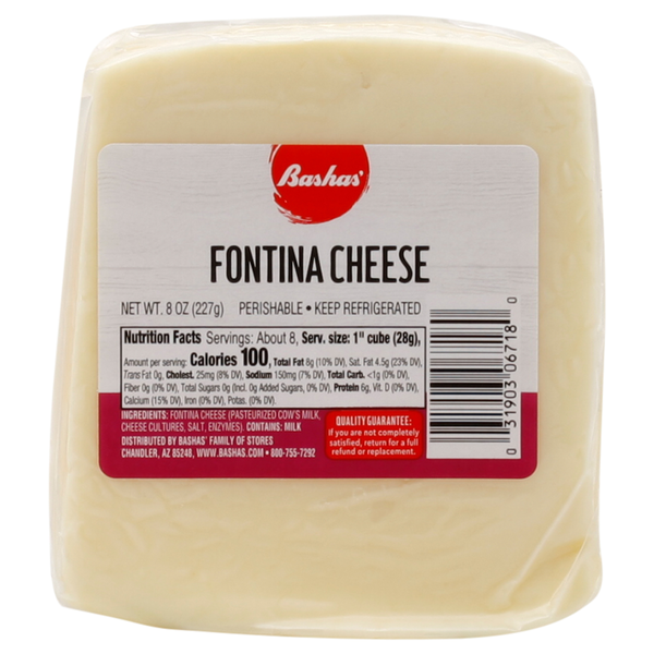 Packaged Cheese Bashas' Cheese, Fontina hero