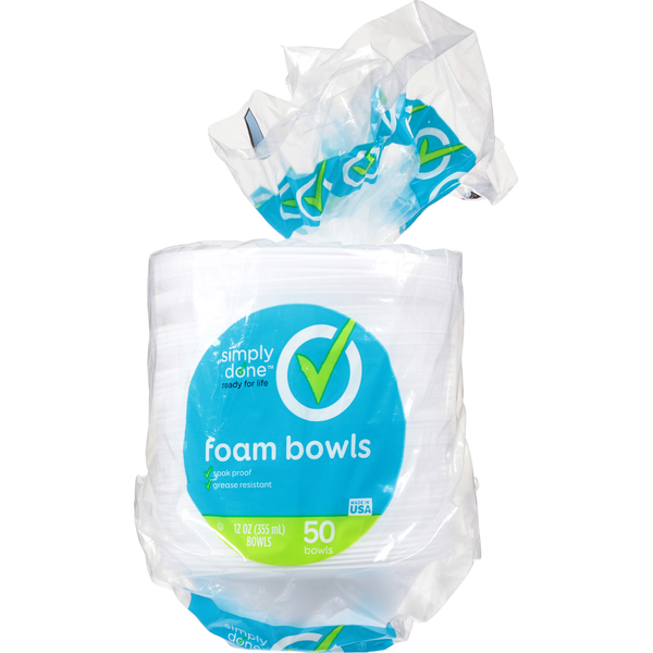 Paper Goods Simply Done Foam Bowls, 12 Ounce hero