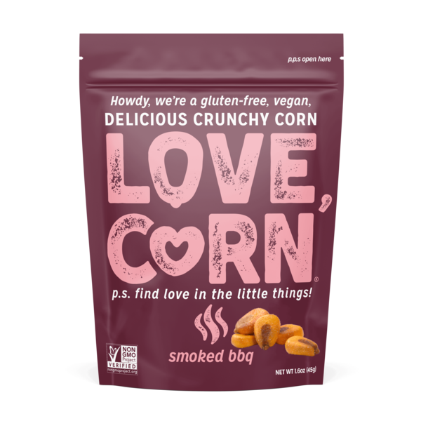 Prepared Meals LOVE CORN BBQ, Delicious Crunchy Corn Snack hero