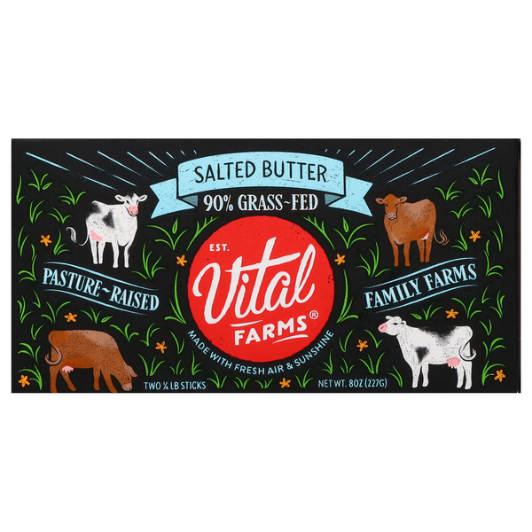 Butter Vital Farms Grass-Fed Salted Butter hero