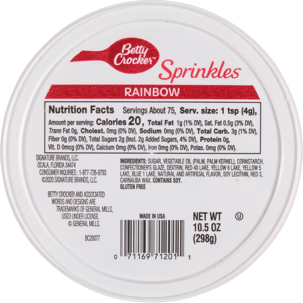 Baking Supplies & Decor Betty Crocker Sprinkles, Rainbow hero