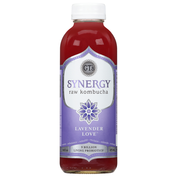 Kombucha GT's Living Foods Raw Kombucha, Lavender Love hero