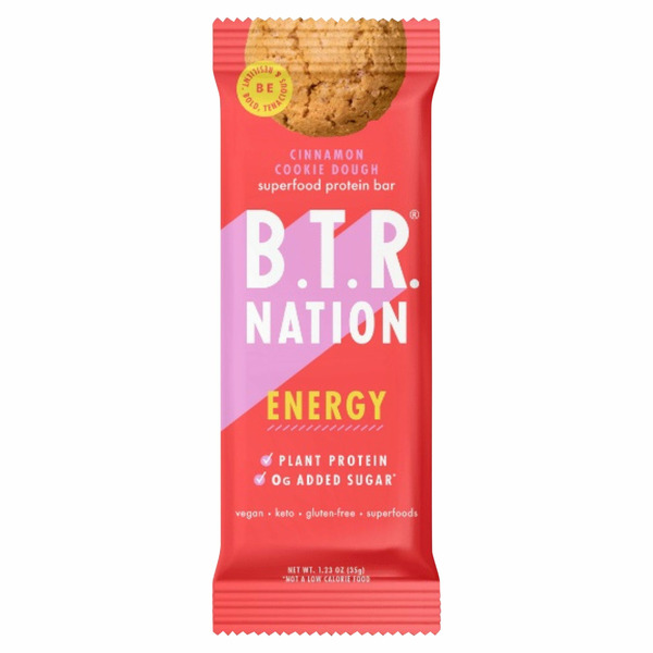 Cookies & Cakes B.t.r. Nation Cinnamon Cookie Dough Superfood Protein Bar hero