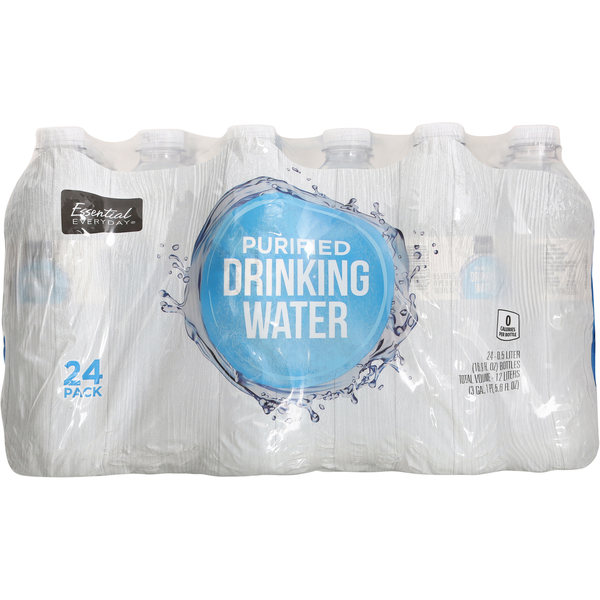 Water, Seltzer & Sparkling Water Essential Everyday Drinking Water, Purified, 24 Pack hero