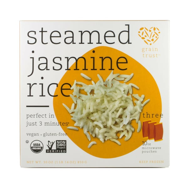 Frozen Appetizers & Sides Grain Trust Steamed Jasmine Rice, Organic hero