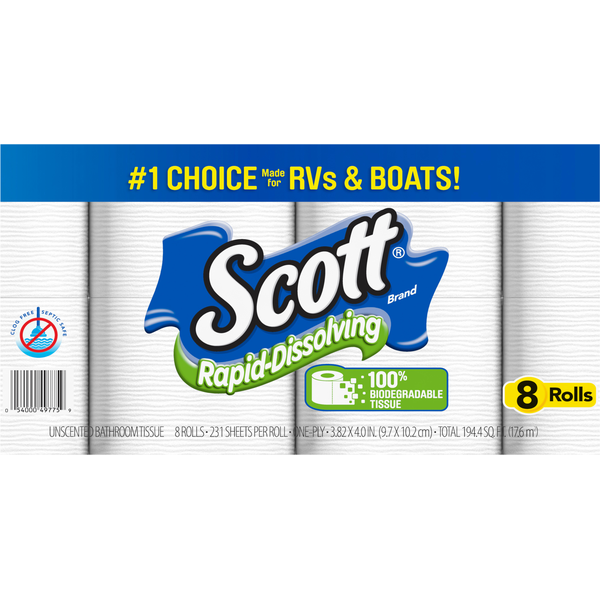 Paper Goods Scott Rapid Dissolving Toilet Paper hero