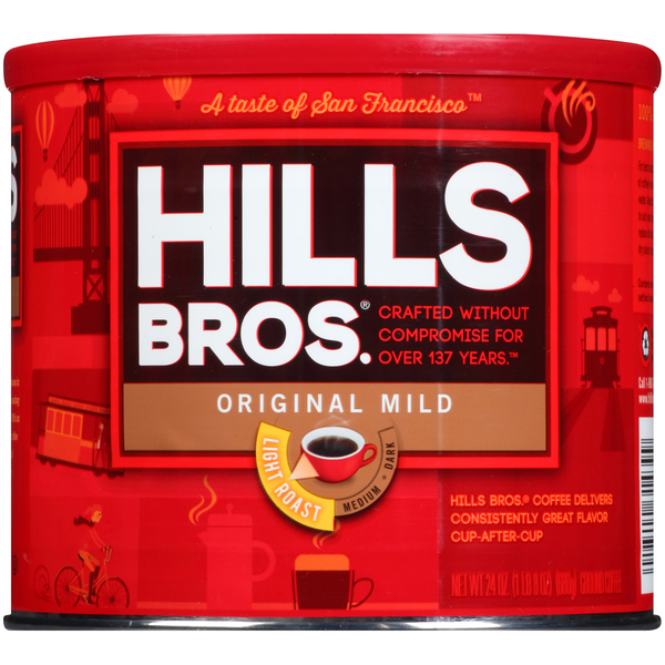 Coffee Hills Bros. Original Mild Light Roast Ground Coffee hero