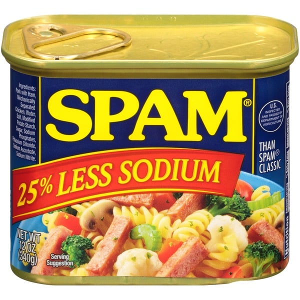 Canned Meat & Seafood SPAM Less Sodium hero