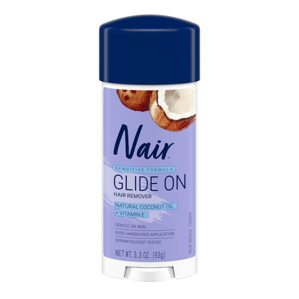 Vitamins & Supplements Nair Hair Remover Sensitive Formula Glide On Depilatory Cream hero