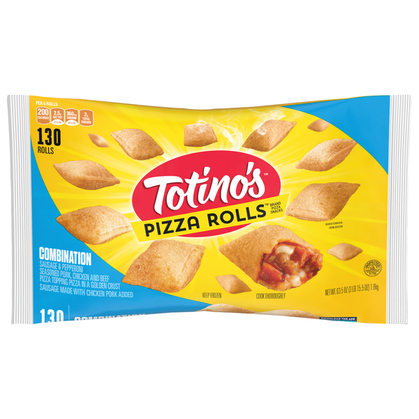 Frozen Appetizers & Sides Totino's Pizza Rolls, Combination hero