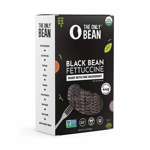 Dry Pasta The Only Bean Black Bean Fettuccine (Organic & Gluten Free) Pasta Noodles hero