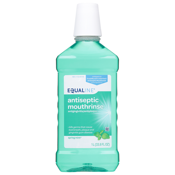 Oral Hygiene Equaline Mouthrinse, Antiseptic, Spring Mint hero