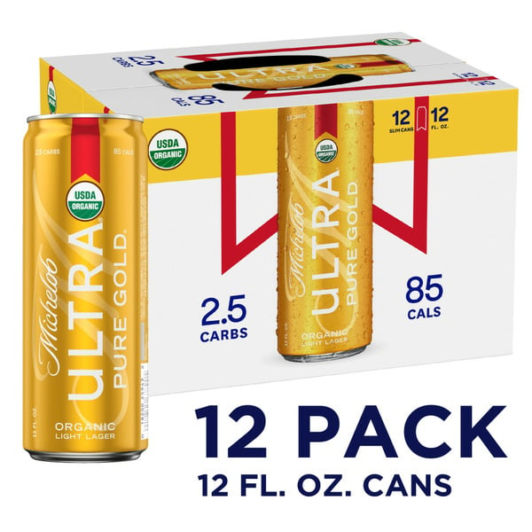 Domestic Michelob Ultra Pure Gold Organic Light Lager Beer Cans hero