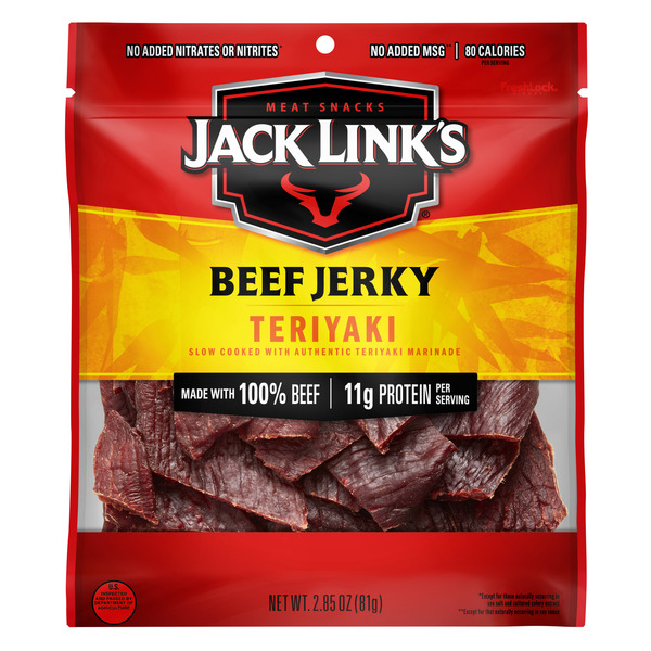 Popcorn & Jerky Jack Link's Beef Jerky, Teriyaki, Meat Snacks hero