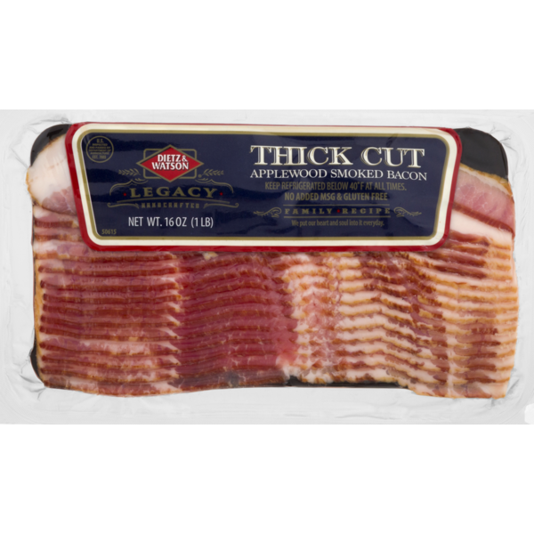 Packaged Meat Dietz & Watson Bacon, Applewood Smoked, Thick Cut hero