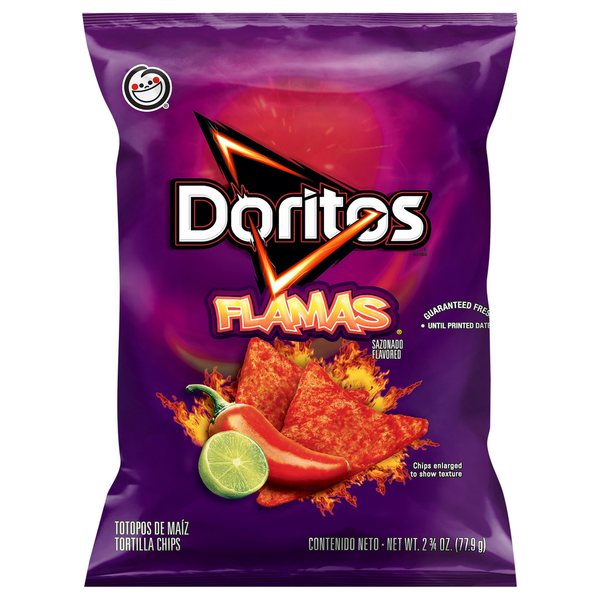 Chips & Pretzels Doritos Tortilla Chips, Flamas Flavored hero