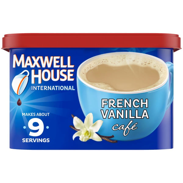 Coffee Maxwell House French Vanilla Cafe-Style Instant Coffee Beverage Mix hero