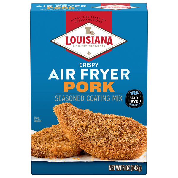 Prepared Meals Louisiana Fish Fry Products Seasoned Coating Mix, Pork, Crispy, Air Fryer hero