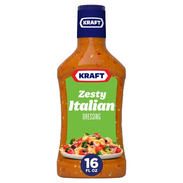 Salad Dressing & Toppings Kraft Zesty Italian Salad Dressing hero