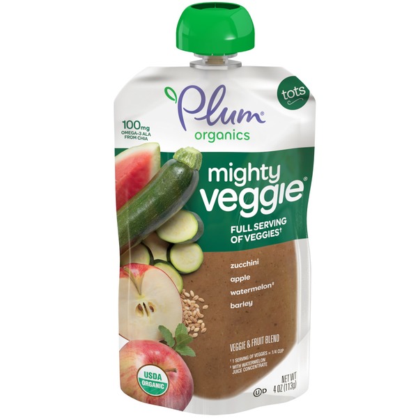 Baby Food & Formula Plum Organics® Mighty Veggie® Mighty Veggie Zucchini, Apple, Watermelon & Barley hero