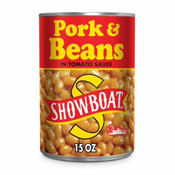 Canned Meals & Beans Showboat Brand Sausage Pork & Bean hero