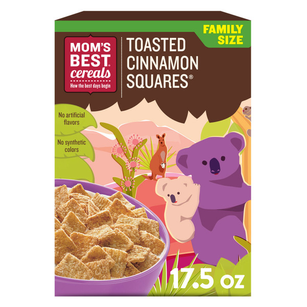 Cereal Mom's Best Toasted Cinnamon Squares Cereal, Made with Whole Grains hero