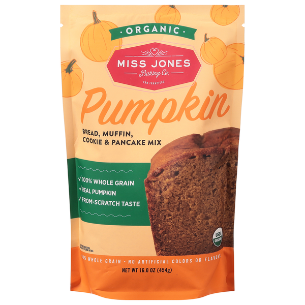 Miss Jones Baking Co. Bread, Muffin, Cookie & Pancake Mix, Organic, Pumpkin hero