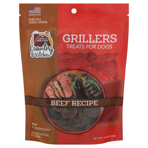 Dog Treats & Chews Country Kitchen Treats for Dogs, Grillers, Beef Recipe hero