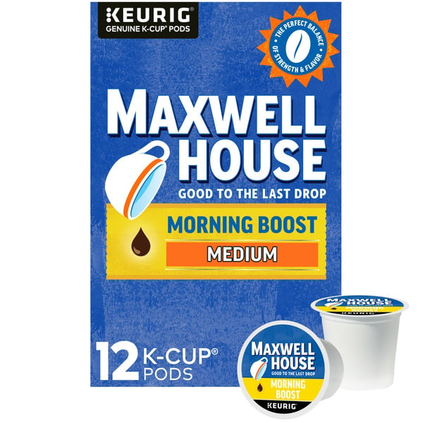 Coffee Maxwell House Morning Boost Medium Roast K-Cup® Coffee Pods with a Boost of Caffeine hero