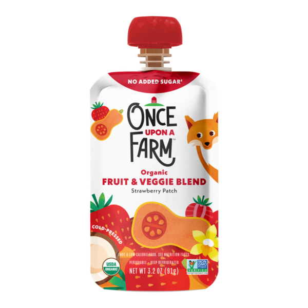 Baby Food & Formula Once Upon a Farm Strawberry Patch Organic Kids Snack Pouch hero