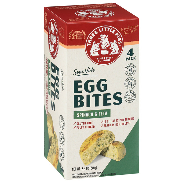 Eggs Three Little Pigs Sous-Vide Spinach & Feta Egg Bites hero