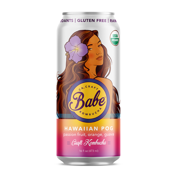 Refrigerated BABE Organic, Kombucha, Hawaiian POG - Passion Fruit, Orange & Guava hero